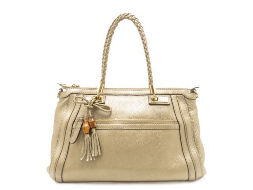 Gucci Bella Bamboo bag gold leather shoulder